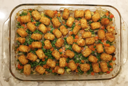 The Campbell Girls’ Tater Tot  Hot Dish.  Photo by Gretchen Roufs Woodfield.